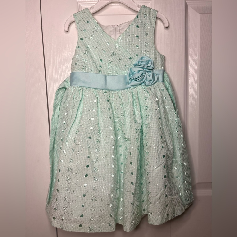 Bonnie Jean Size Five Girls Mint Dress